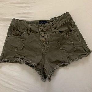 Angel Kiss Rave Wear Shorts - Olive Green